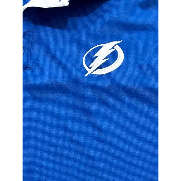 Reebok Tampa Bay Lightning NHL Men Large Center Ice Speedwick Performance Polo S - Picture 5 of 9
